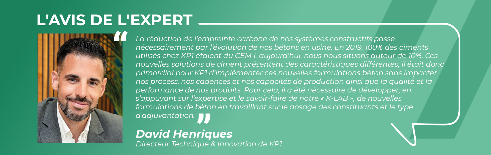 Avis de l'expert : David Henriques KP1