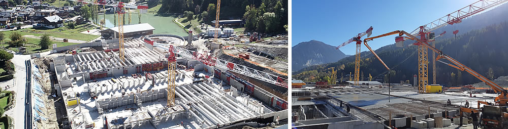 Chantier du parking de Courchevel