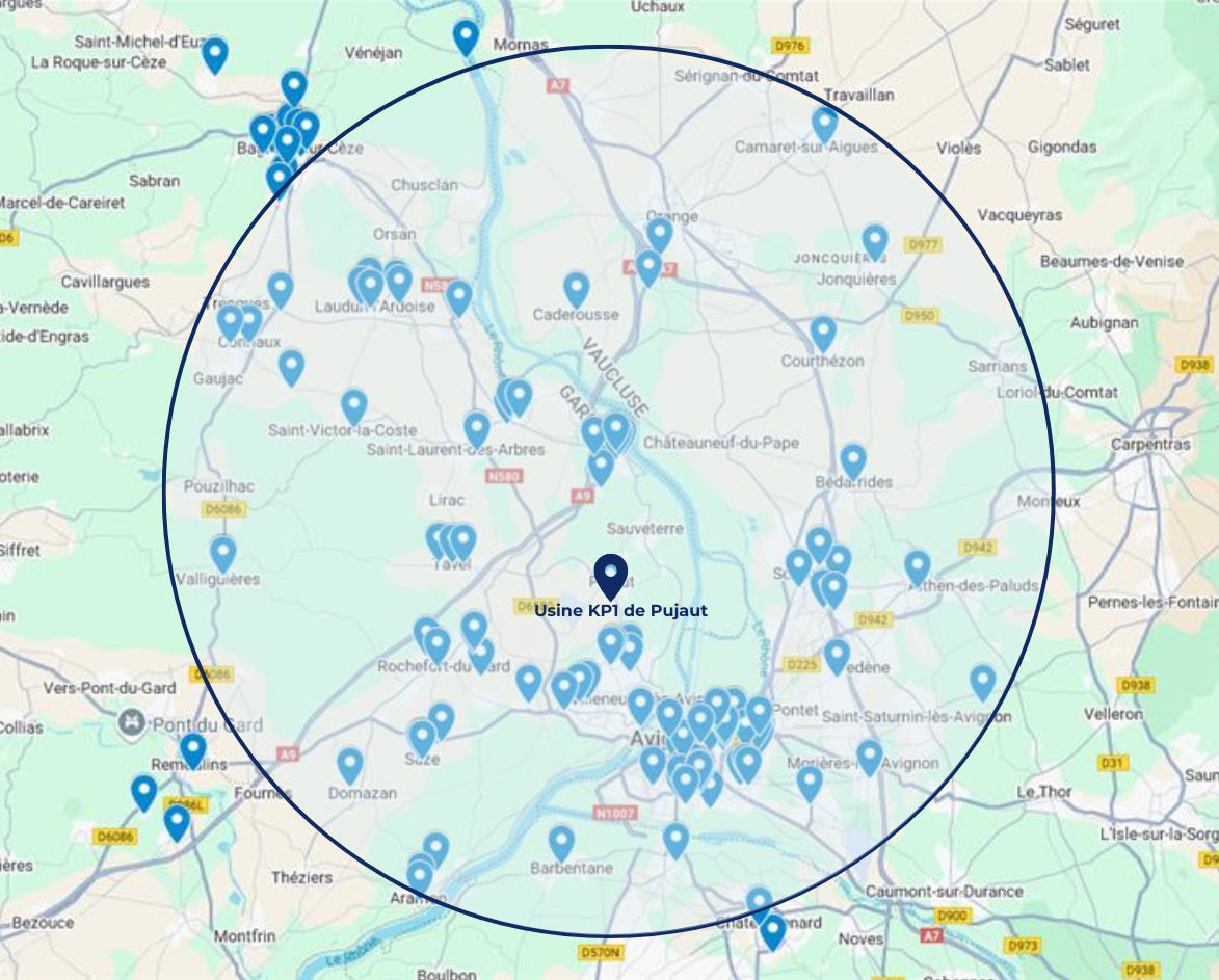 carte salarié usine de Pujaut KP1