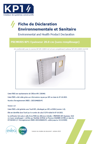 FDES Prémur béton IC29 - Standard KP1