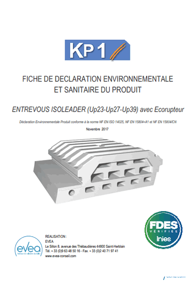FDES - Entrevous Isoleader Up23 Up27 Up39 avec Ecorupteur