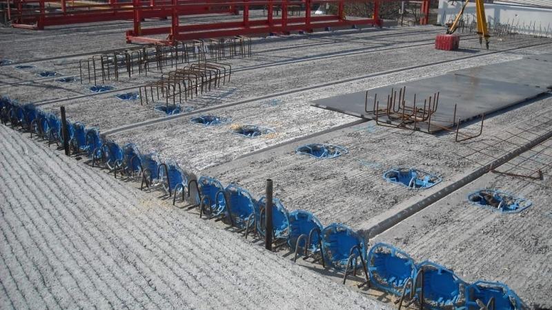 exemple plancher dalle alveolee beton posé KP1