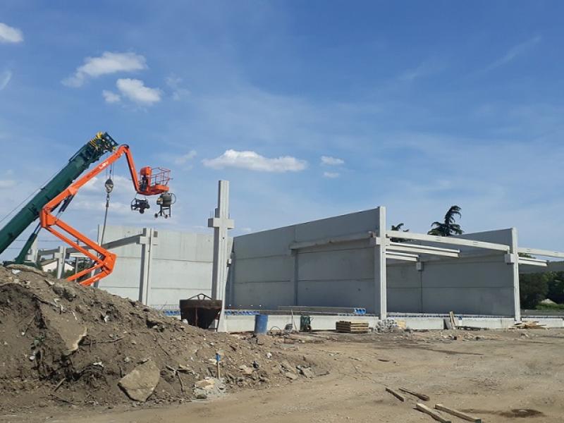 Construction du centre commercial Guignard à Alès
